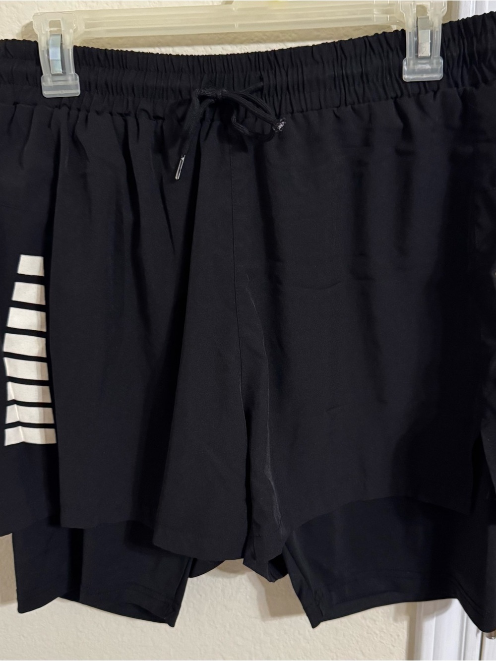Men's Black Athletic Shorts with Inner Liner